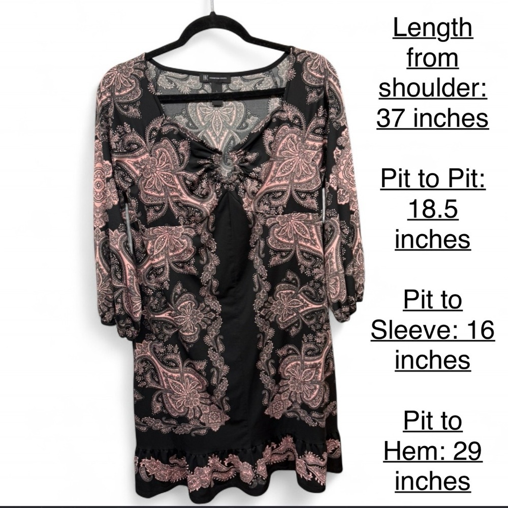 INC International Concepts Paisley Keyhole Dress - Size Large